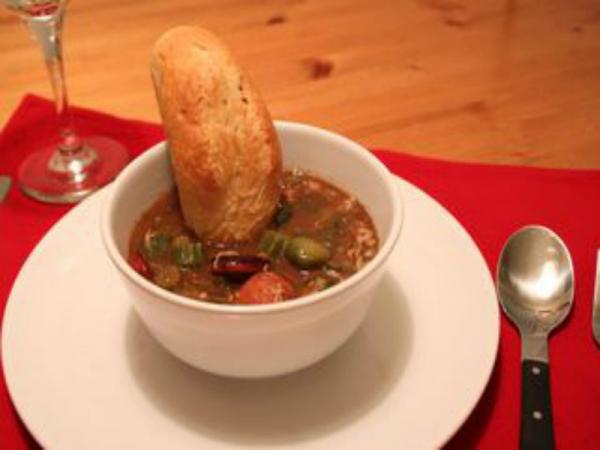 Chicken and sausage gumbo Mardi Gras 5